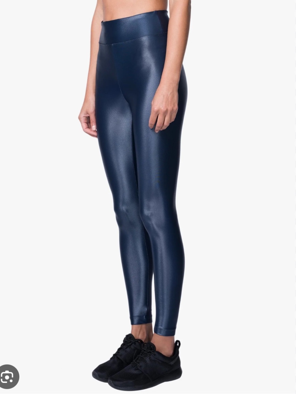 Koral lustrous navy shiny high rise workout activewear leggings sz s